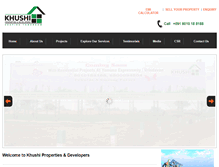Tablet Screenshot of khushiproperties.com